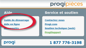 Menu d'aide