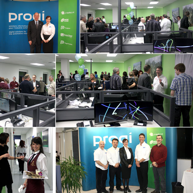 Pictures of the official grand opening of the new offices at Progi
