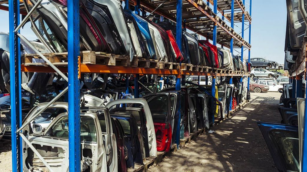 Used auto parts inventory -- car doors